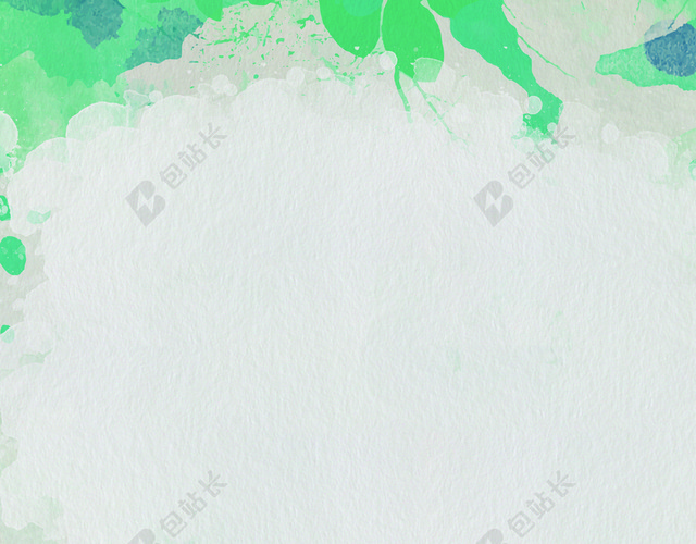 浅绿色水墨涂鸦背景