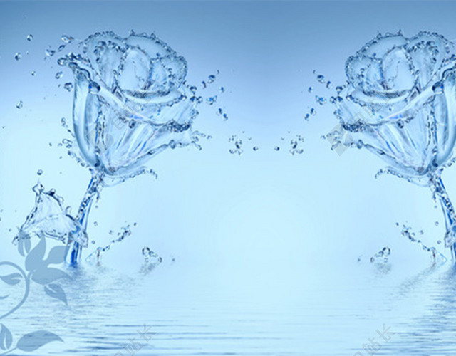 浪漫水晶玫瑰花背景图
