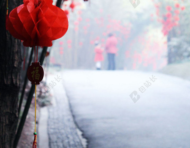 竹子灯笼图案成都H5背景元素