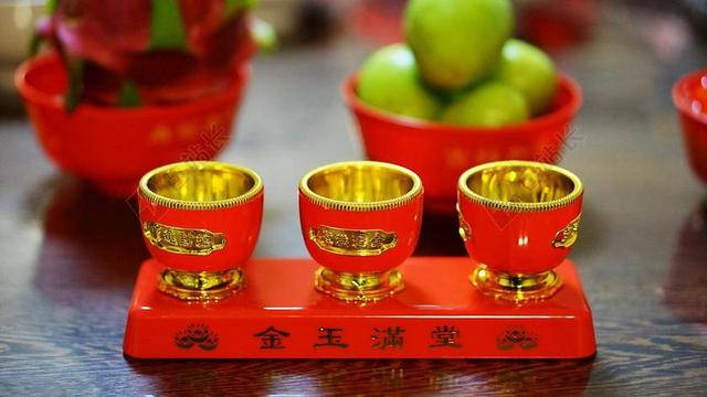 摄影喜庆中国新年拜祭风俗背景图片
