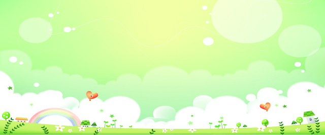绿色卡通儿童节海报BANNER
