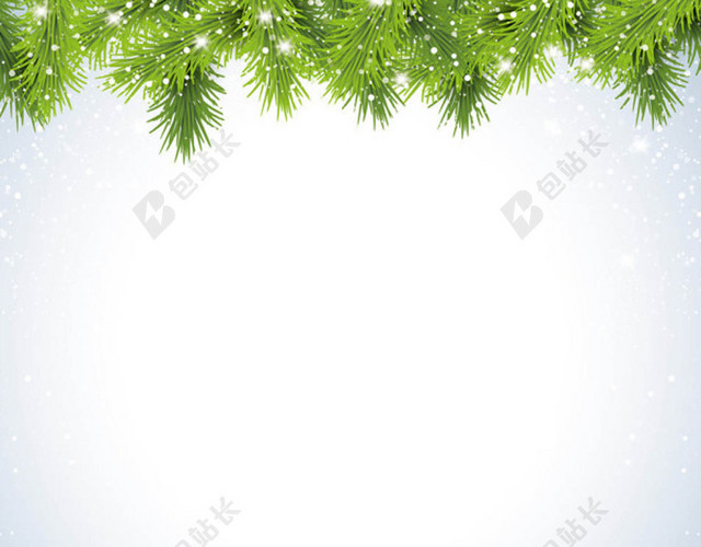 圣诞节雪松背景图