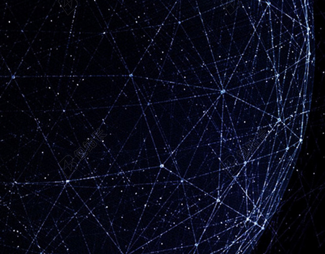 深蓝色科技感星球背景图