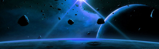 蓝色星光背景