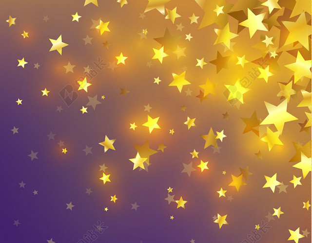 金色发光星星梦幻背景