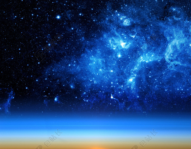 现代星空日落背景