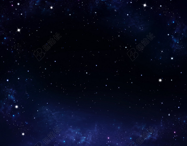 蓝色浩瀚星空背景