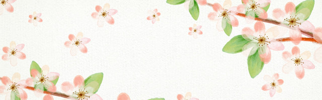 手绘优雅的花香春背景BANNER