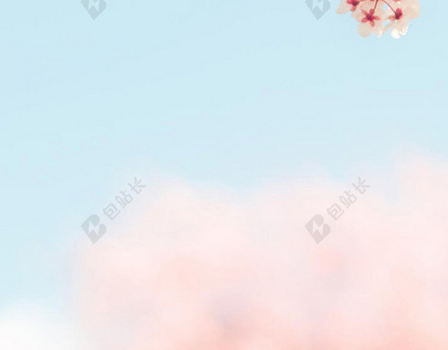 小清新桃花手机端H5背景