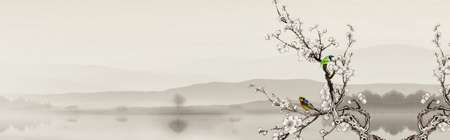 中国风桃花背景