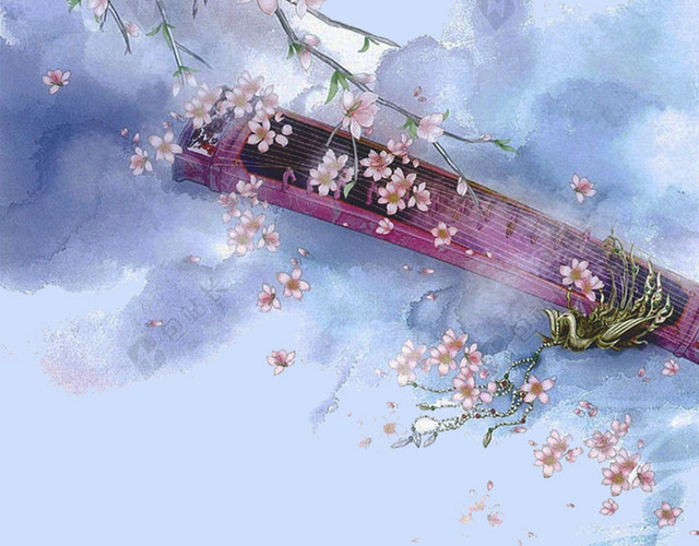 古风梅花乐器H5背景