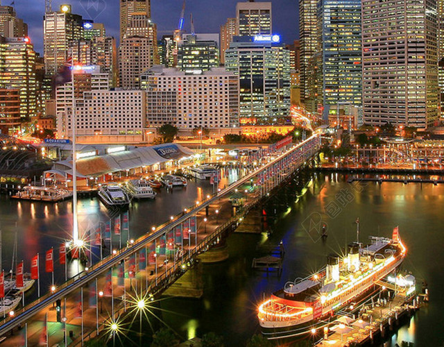 城市灯光夜景H5背景