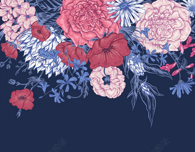 唯美复古花朵