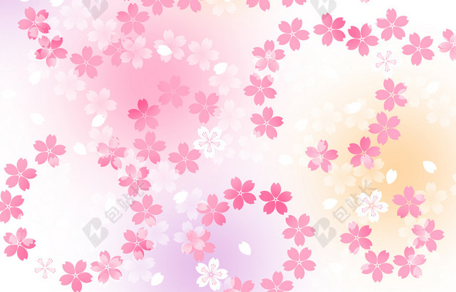 粉色浪漫樱花背景素材
