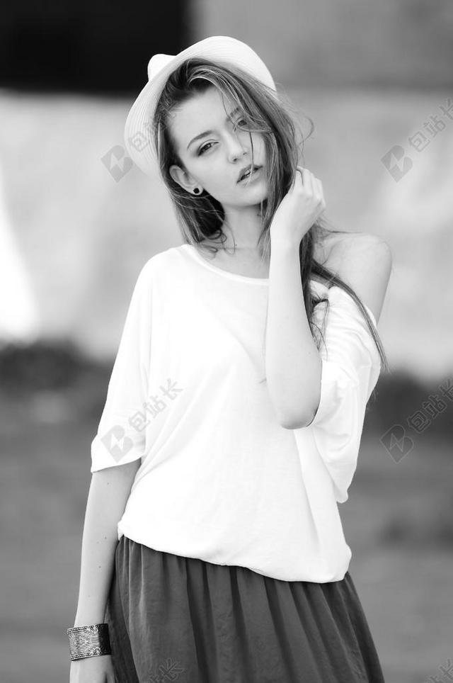 摄影复古女子照片背景图片