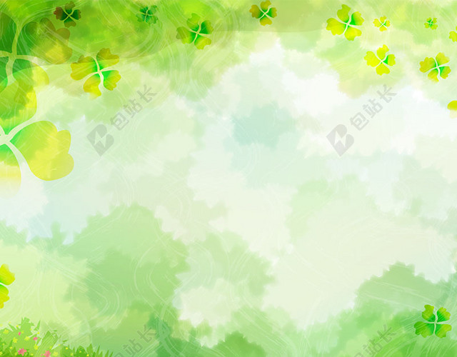 淡绿水彩背景
