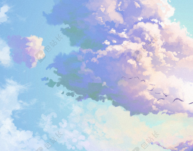 彩色水彩手绘H5背景