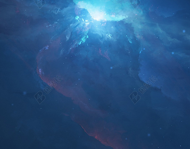 蓝色渐变梦幻天空背景