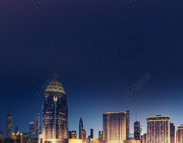 城市夜景建筑