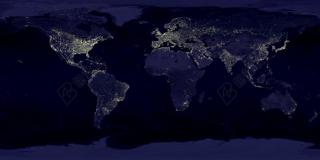 夜晚的地球全景