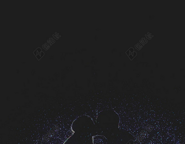 浪漫灯光下接吻的男女H5背景