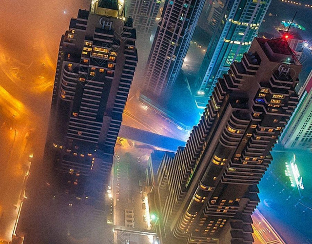 都市夜景H5背景
