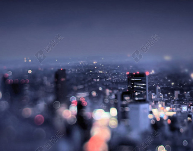 彩色城市夜景H5背景素材