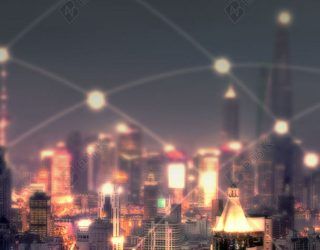 城市灯光H5背景