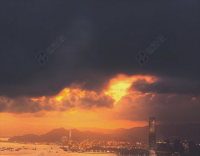 城市夜景H5背景