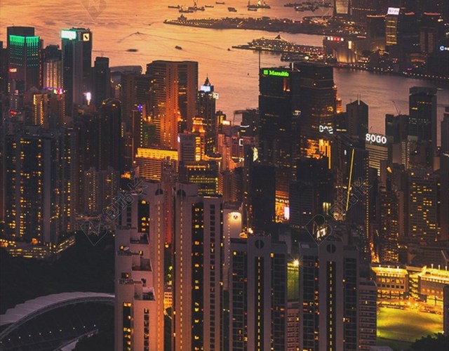 城市夜景H5背景