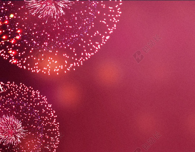 红色烟花H5背景