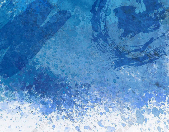 粉蓝色水彩H5背景
