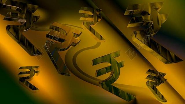 金色金融抽象金色货币符号背景图片