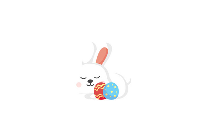 卡通兔子中秋节素材