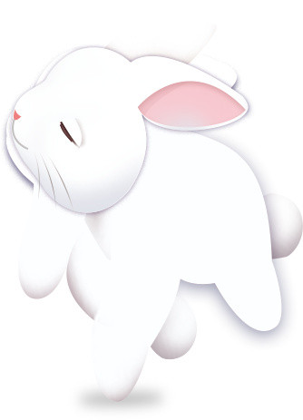 卡通兔子中秋节素材