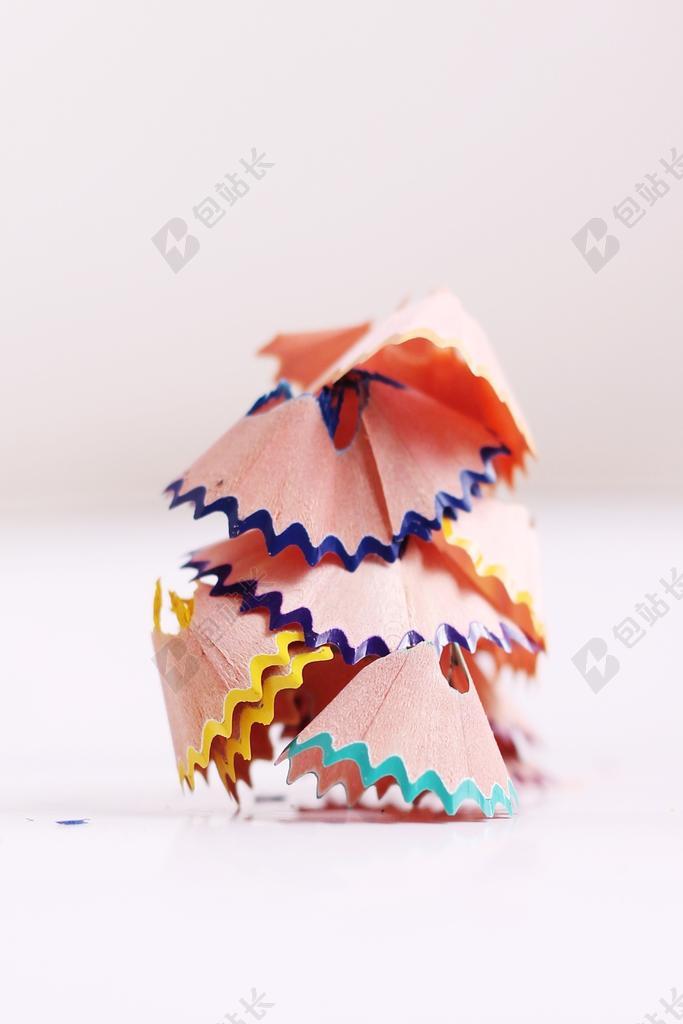 垃圾 有色 屑 铅笔 废物 回收 颜色