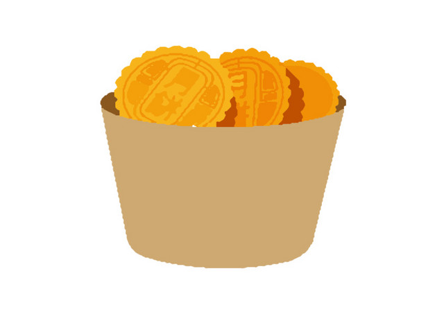 手绘月饼中秋节素材