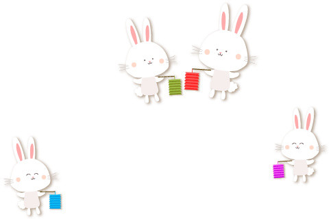 提灯笼兔子中秋节素材