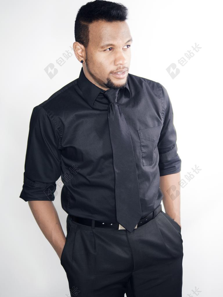 商务时尚西装男子背景图片