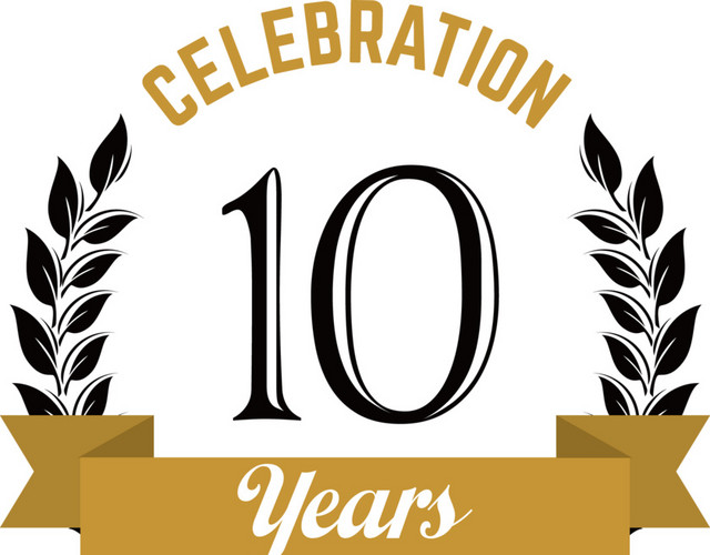 黑金10周年艺术字体