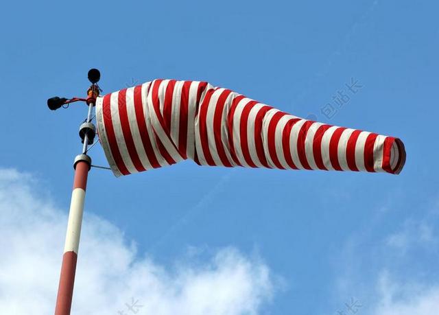 空气袋 风袜子 风 大风 天空 条带化 蓝色 风向 风速