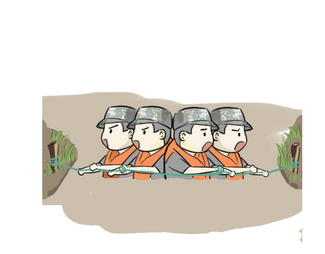 卡通抗洪救灾素材