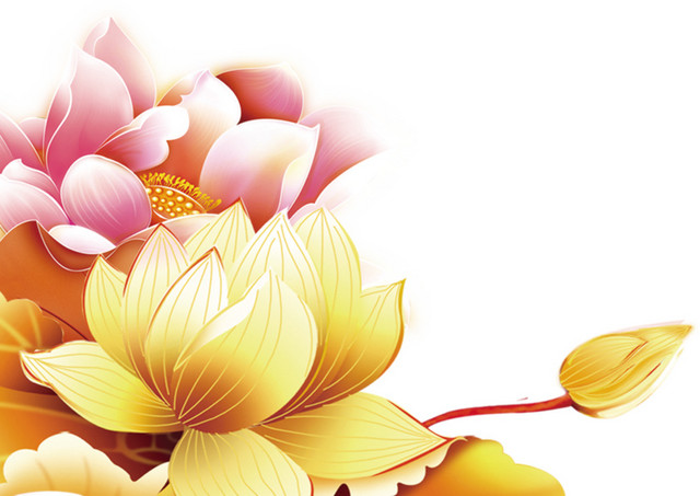 莲花中秋节装饰素材