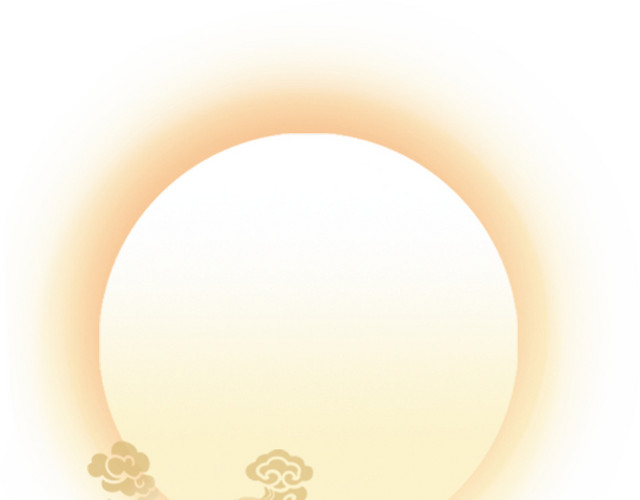 祥云图案月亮中秋节素材