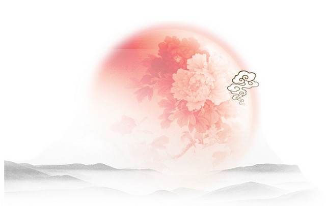 梦幻祥云月亮中秋节素材