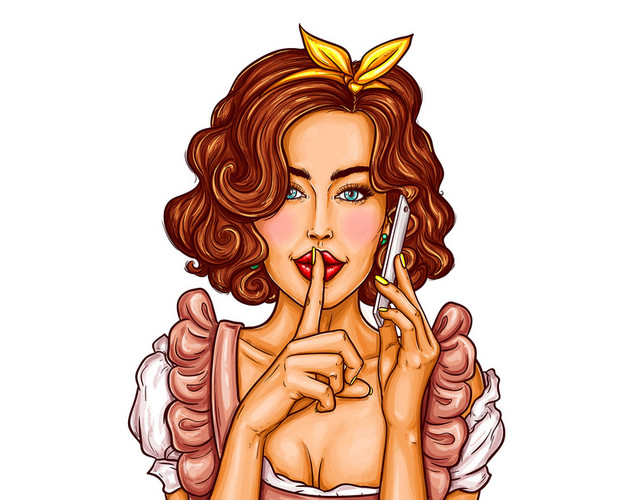 波普风格流行女孩PNG素材