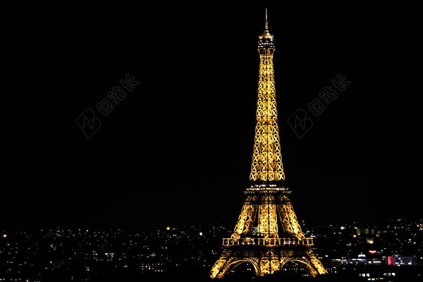 埃菲尔 塔 夜 巴黎 法国 旅行 欧洲 巴黎 法国 旅游