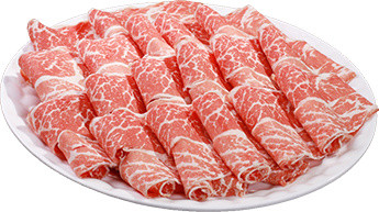 美食文化火锅肉卷素材