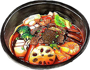美食文化麻辣火锅辣辣素材
