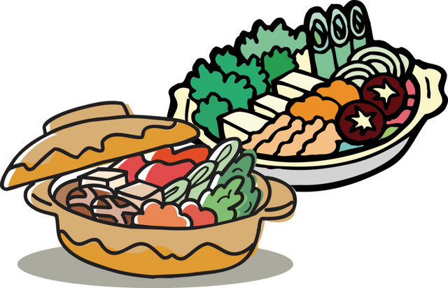 美食文化火锅食物荤素素材